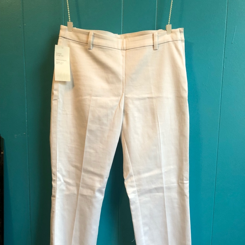 White work pants - no front pockets